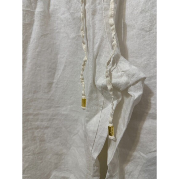 Ellen Tracy Womans Pull On 100% Linen Trousers Size XL Beachy Vacay Travel Boho - Picture 11 of 13